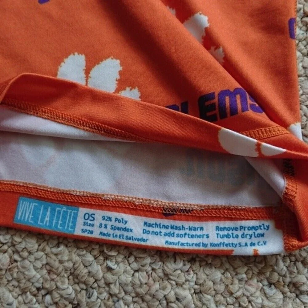Clemson Tigers All Over Logo Orange Neck Gaiter